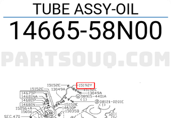 Nissan 1466558N00 TUBE ASSY-OIL