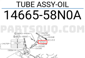 Nissan 1466558N0A TUBE ASSY-OIL