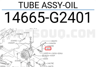 Nissan 14665G2401 TUBE ASSY-OIL