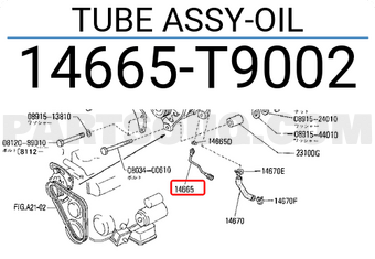 Nissan 14665T9002 TUBE ASSY-OIL