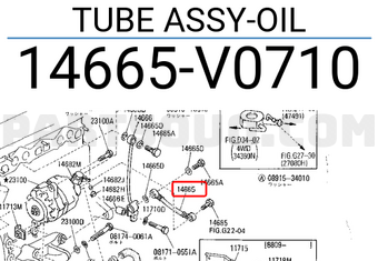 Nissan 14665V0710 TUBE ASSY-OIL