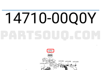 Nissan 1471000Q0Y EXHAUST GAS RECIRCURATION VALVE