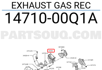 Nissan 1471000Q1A EXHAUST GAS REC
