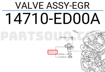Nissan 14710ED00A VALVE ASSY-EGR