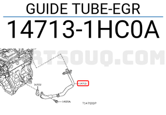 Nissan 147131HC0A GUIDE TUBE-EGR