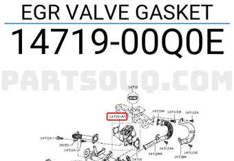 Nissan 1471900Q0E EGR VALVE GASKET