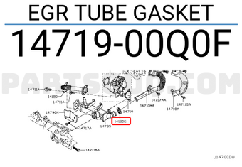 Nissan 1471900Q0F EGR TUBE GASKET
