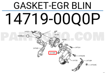 Nissan 1471900Q0P GASKET-EGR BLIN