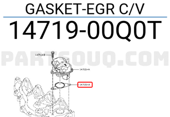 Nissan 1471900Q0T GASKET-EGR C/V