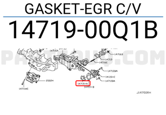 Nissan 1471900Q1B GASKET-EGR C/V
