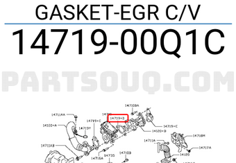 Nissan 1471900Q1C GASKET-EGR C/V