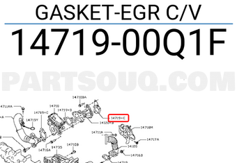 Nissan 1471900Q1F GASKET-EGR C/V