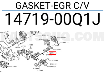 Nissan 1471900Q1J GASKET-EGR C/V