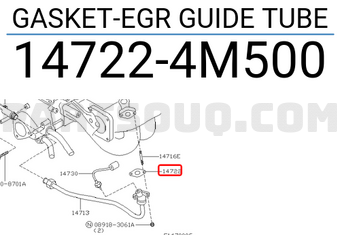 Nissan 147224M500 GASKET-EGR GUIDE TUBE