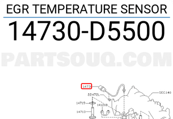 Nissan 14730D5500 EGR TEMPERATURE SENSOR