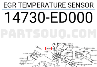 Nissan 14730ED000 EGR TEMPERATURE SENSOR