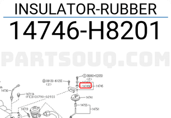 Nissan 14746H8201 INSULATOR-RUBBER