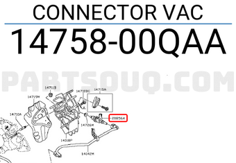 Nissan 1475800QAA CONNECTOR VAC