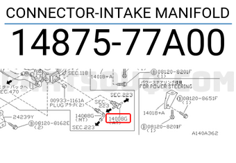 Nissan 1487577A00 CONNECTOR-INTAKE MANIFOLD