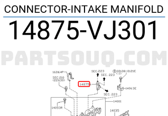 Nissan 14875VJ301 CONNECTOR-INTAKE MANIFOLD