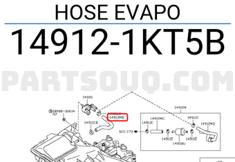 Nissan 149121KT5B HOSE EVAPO