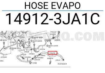 Nissan 149123JA1C HOSE EVAPO