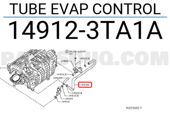 Nissan 149123TA1A TUBE EVAP CONTROL