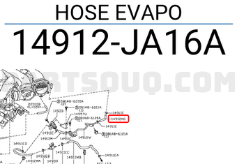 Nissan 14912JA16A HOSE EVAPO