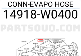 Nissan 14918W0400 CONN-EVAPO HOSE