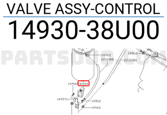 Nissan 1493038U00 VALVE ASSY-CONTROL