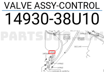Nissan 1493038U10 VALVE ASSY-CONTROL