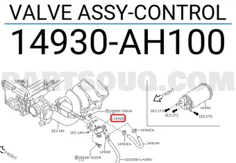 Nissan 14930AH100 VALVE ASSY-CONTROL