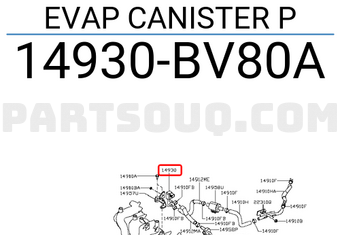 Nissan 14930BV80A EVAP CANISTER P