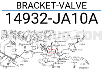 Nissan 14932JA10A BRACKET-VALVE