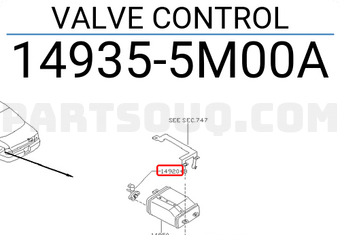 Nissan 149355M00A VALVE CONTROL