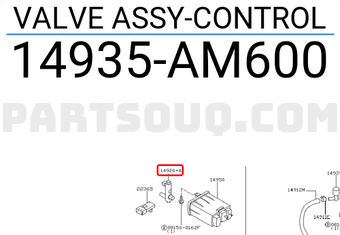 Nissan 14935AM600 VALVE ASSY-CONTROL