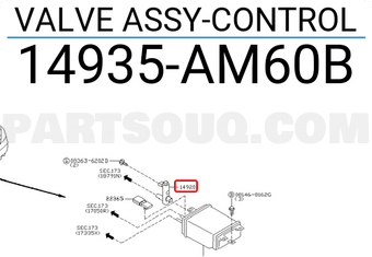 Nissan 14935AM60B VALVE ASSY-CONTROL