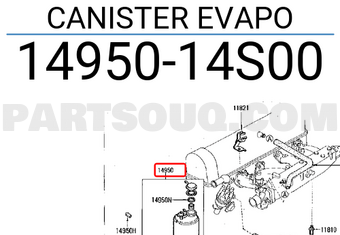 Nissan 1495014S00 CANISTER EVAPO