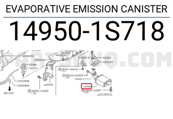Nissan 149501S718 EVAPORATIVE EMISSION CANISTER