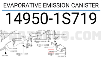 Nissan 149501S719 EVAPORATIVE EMISSION CANISTER