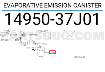 Nissan 1495037J01 EVAPORATIVE EMISSION CANISTER