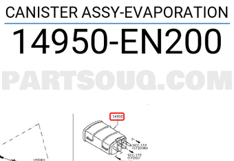 Nissan 14950EN200 CANISTER ASSY-EVAPORATION