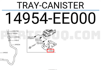 Nissan 14954EE000 TRAY-CANISTER