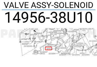 Nissan 1495638U10 VALVE ASSY-SOLENOID