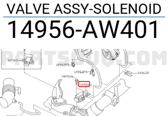Nissan 14956AW401 VALVE ASSY-SOLENOID