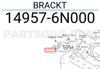 Nissan 149576N000 BRACKT