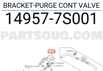 Nissan 149577S001 BRACKET-PURGE CONT VALVE