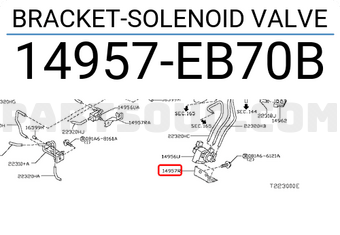 Nissan 14957EB70B BRACKET-SOLENOID VALVE