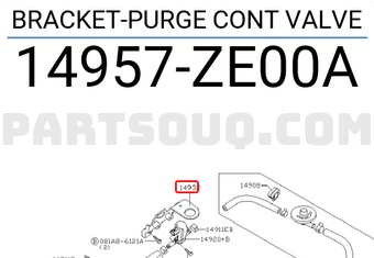 Nissan 14957ZE00A BRACKET-PURGE CONT VALVE