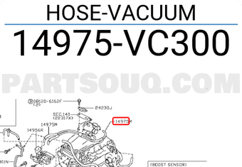Nissan 14975VC300 HOSE-VACUUM